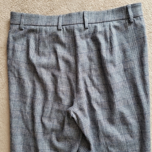 Atelier Gardeur Dora Slim Fit grey plaid straight leg pants size 10 - Picture 7 of 14